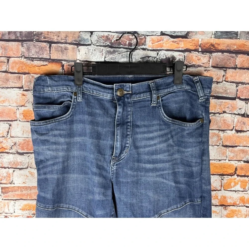 True Religion Rocco Relaxed Skinny Knee Panels Men's Blue Jeans 38